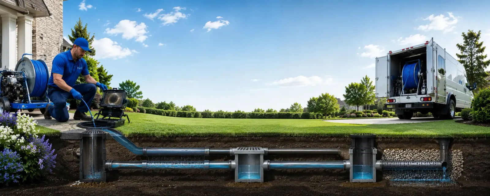 Outdoor drain cleaning information for Woodside, DE